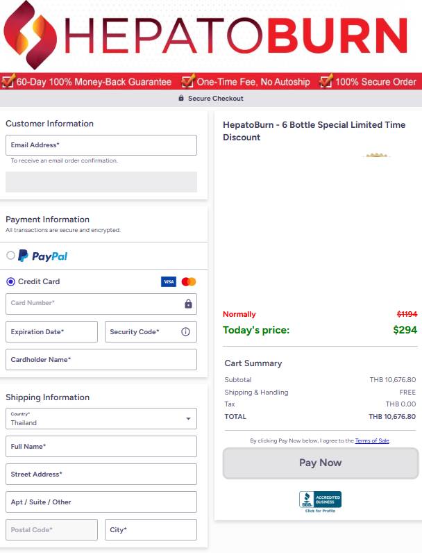 HepatoBurn Official Website Secure Order Page
